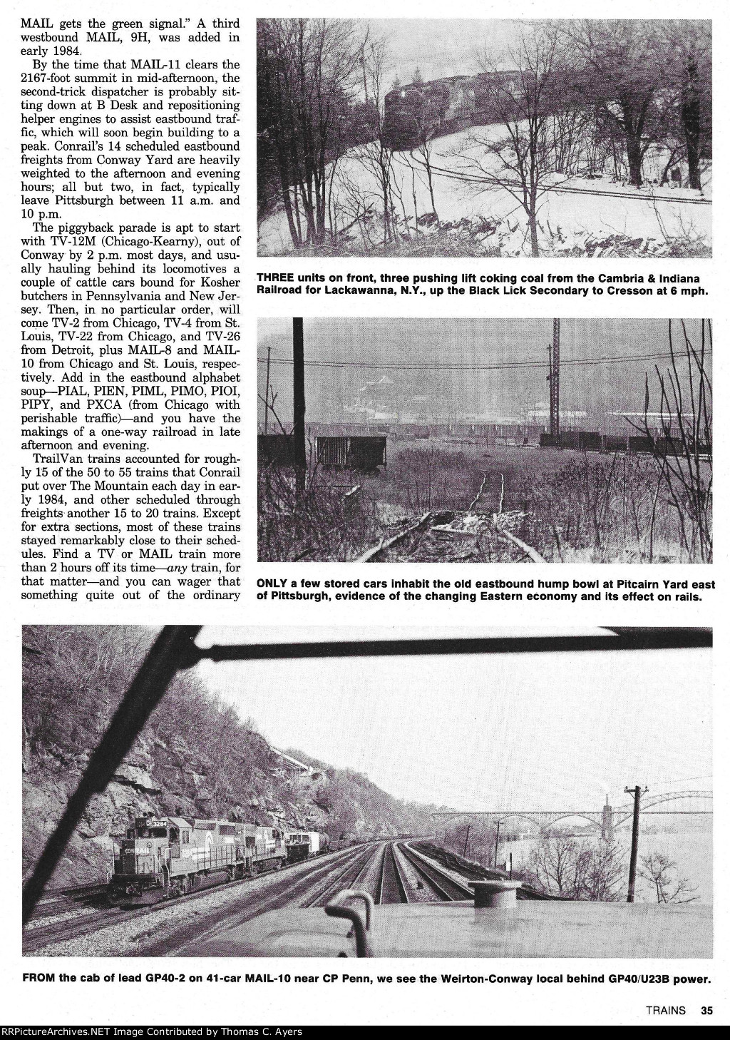 CR "Mountain Railroad Revisited," Page 35, 1985